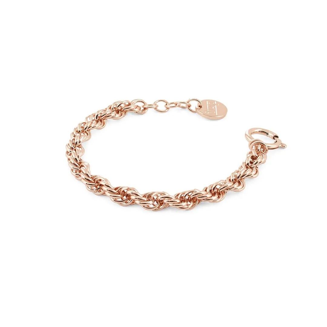Bracciale in bronzo dorato rosa
