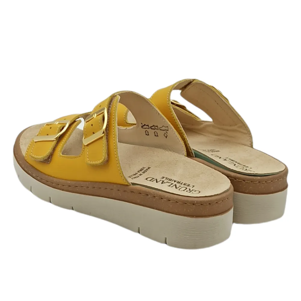 Ciabatta Donna pelle Grunland CE0241 68MOLL giallo
