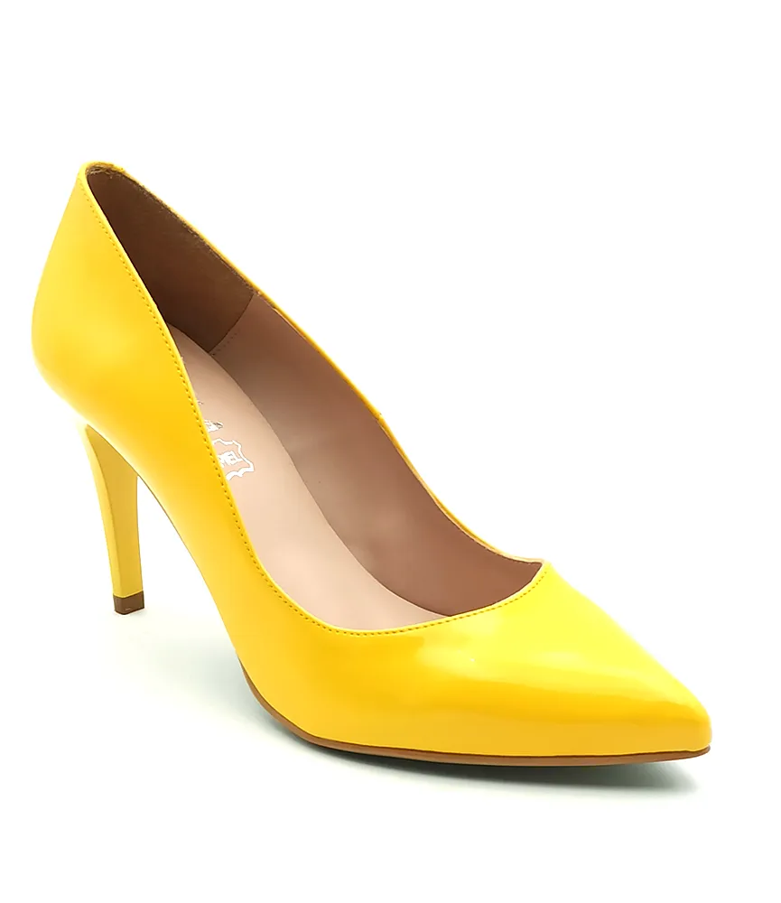 Decolette donna Giulia 8 Charol Girasol giallo