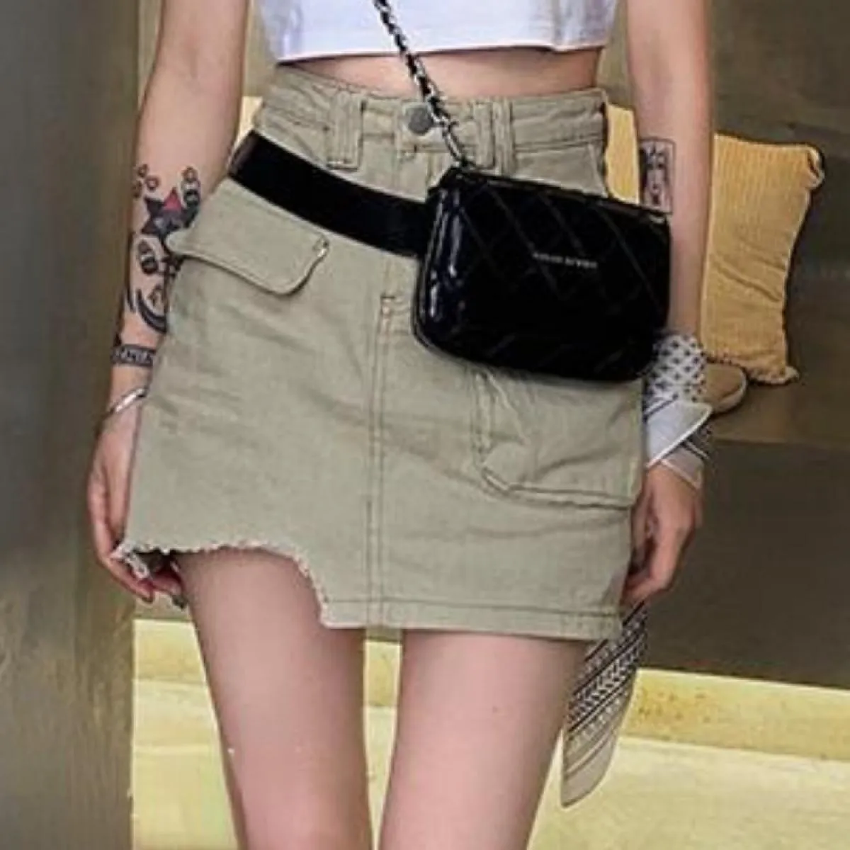 Gonne di jeans Donna Creatività Semplici Nozioni di base quotidiane Casual Tutti abbinati Delicato Popolare Affascinante Stile c