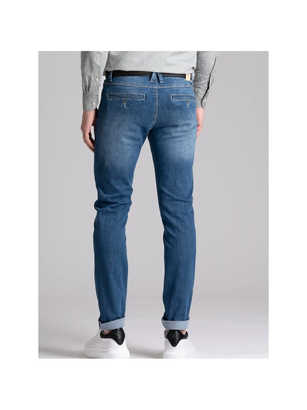 Jeans uomo tasca america lavaggio medio scuro