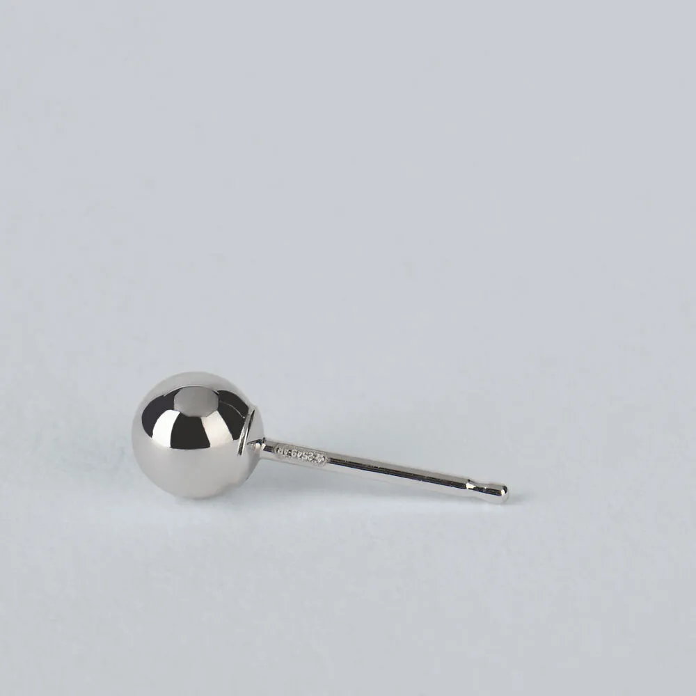 Orecchini Lobo Sfera Bon Ton Oro Bianco 375/1000 1400925