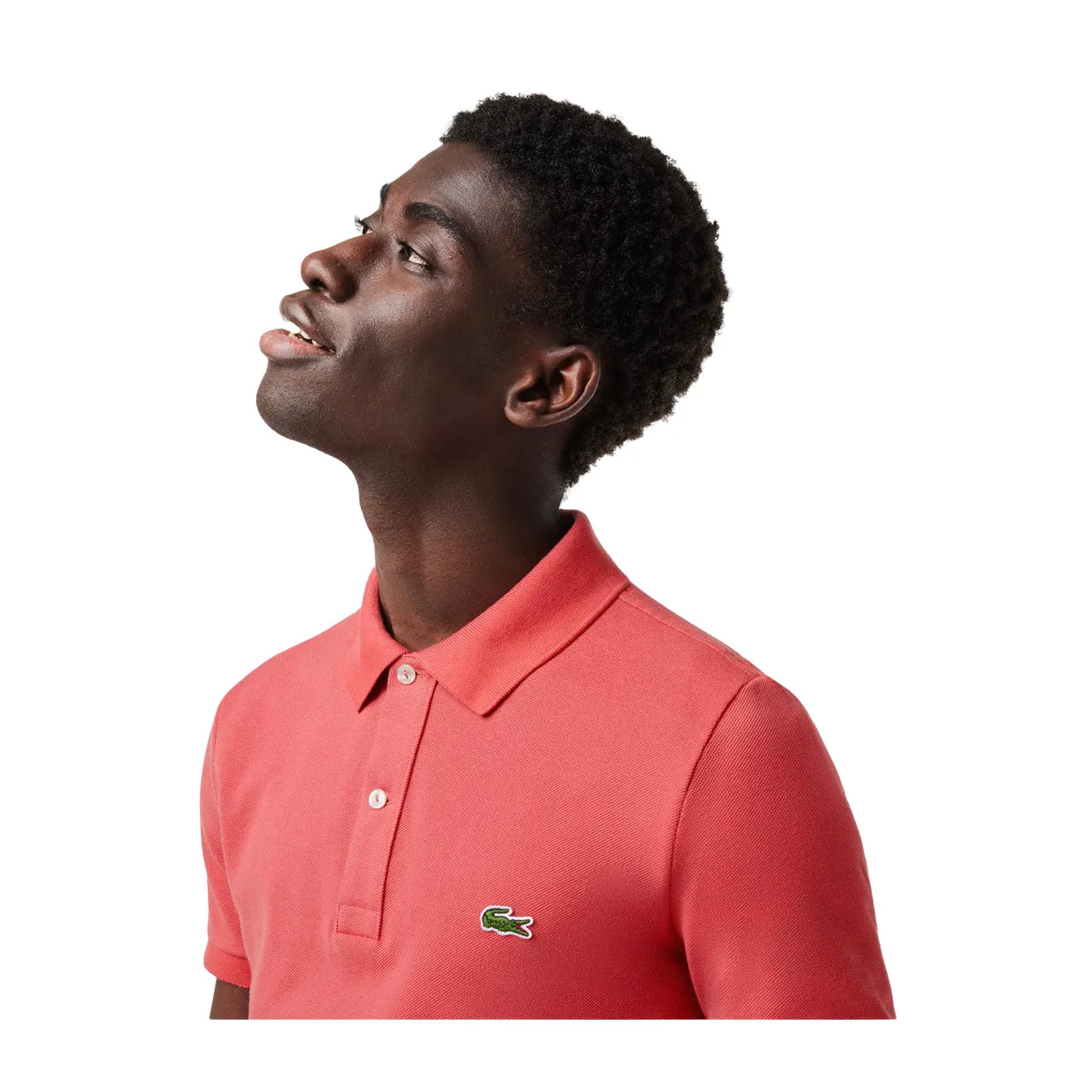 Polo Uomo Lacoste Slim Fit Rosa Corallo