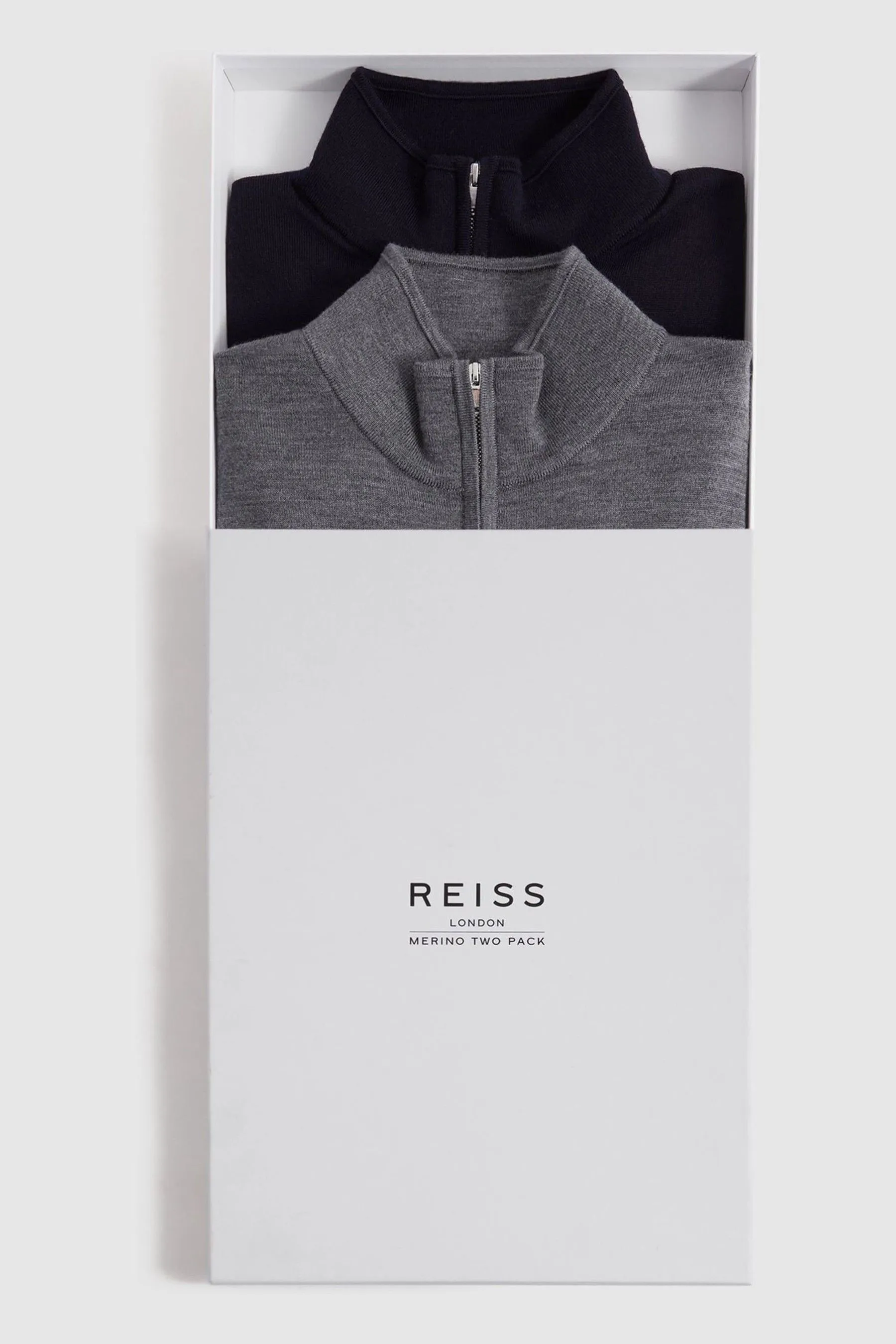 Reiss Blackhall 2 Confezione Di Maglioni Con Collo A Zip In Lana Merino    