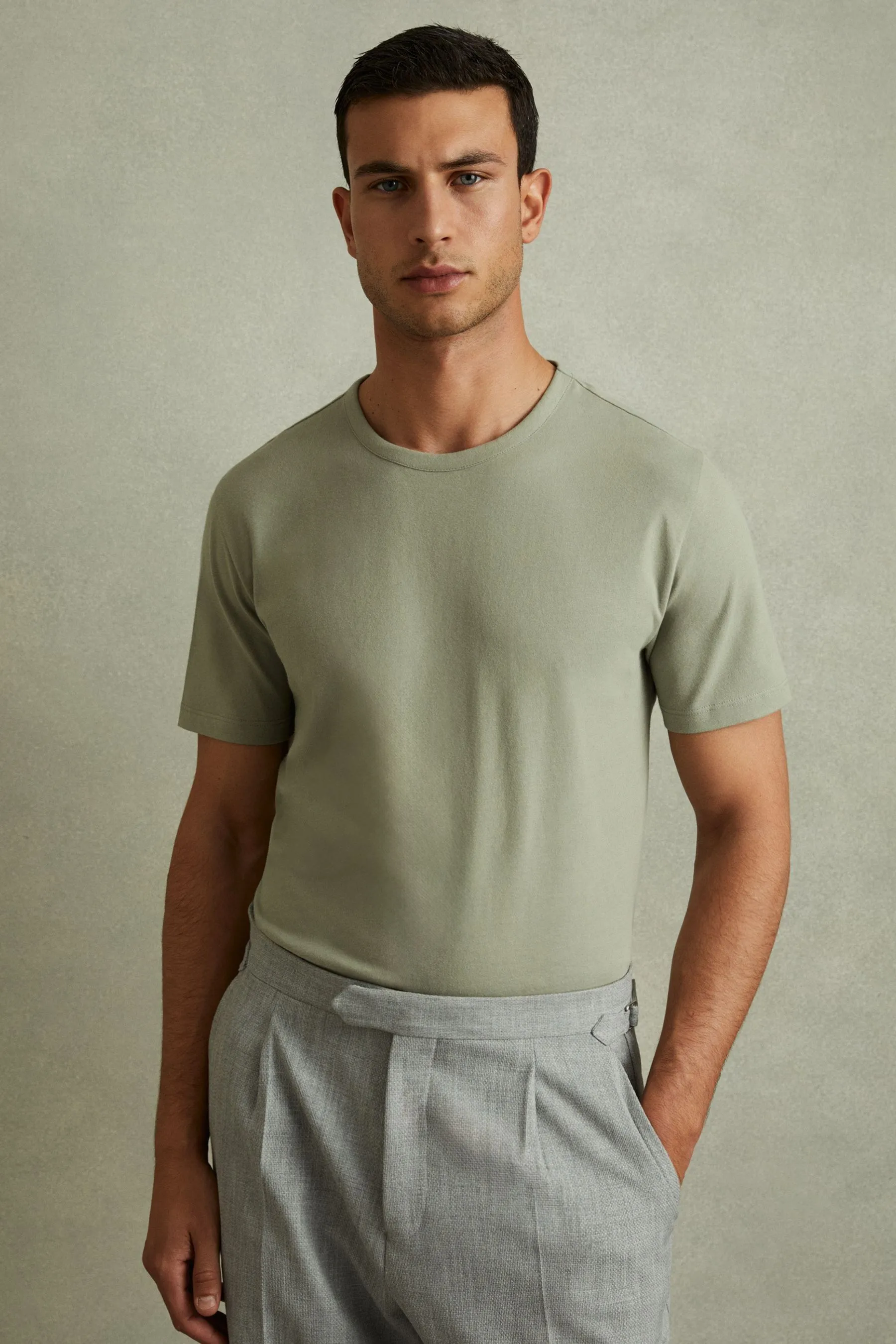 Reiss Melrose - T-shirt in Girocollo di cotone    