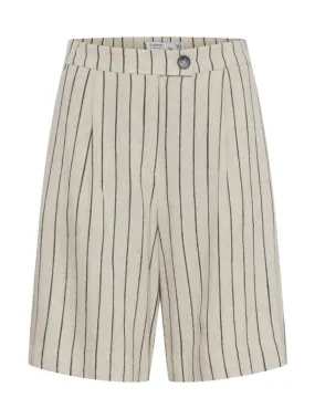 Shorts Donna Johanna Bianchi a righe nere