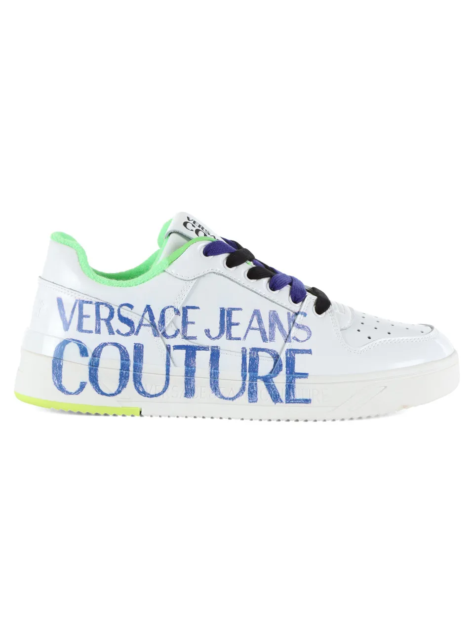 Sneakers in pelle ed ecopelle con scritta logo laterale