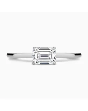 Solitario Diamante Emerald 1 carato in oro bianco 18k