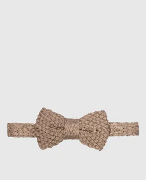 Stefano Ricci Papillon in seta marrone per bambini YHTSR1400