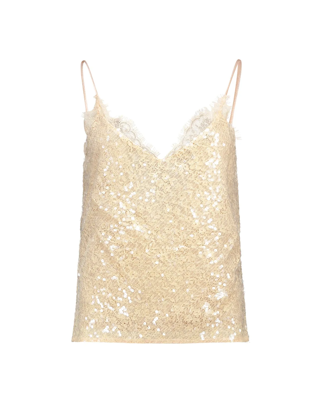Top Kezia paillettes beige