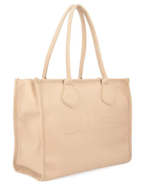 Tote Bag Lancel Jour L in pelle color cappuccino