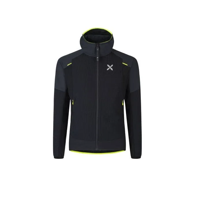 Wind Revolution Conf Fit Jkt Secondo Strato Uomo Nero Giallo Fluo